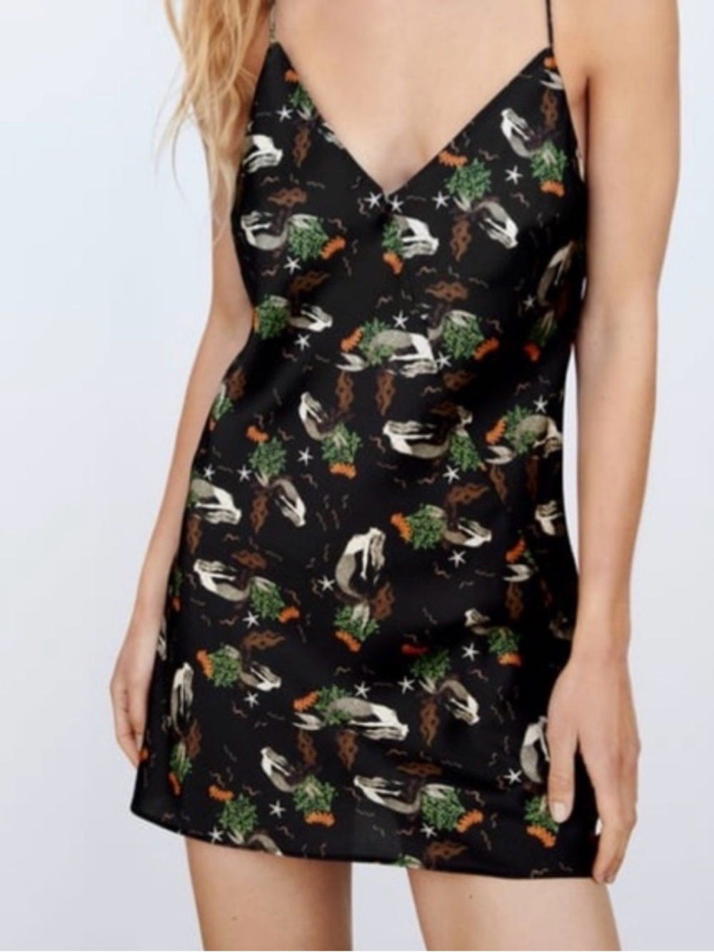Zara Black Floral Chemise